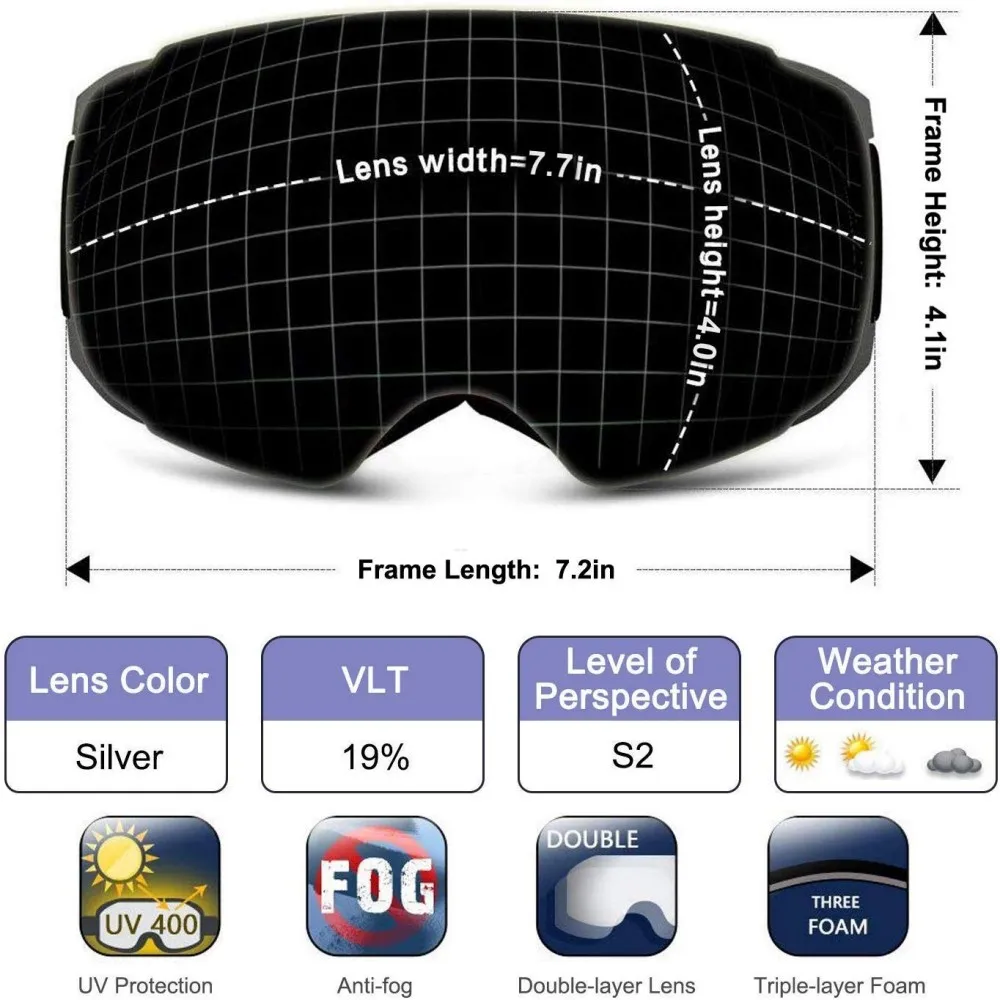 CCTUNG Ski Snowboard Action Camera Goggles – Image 3