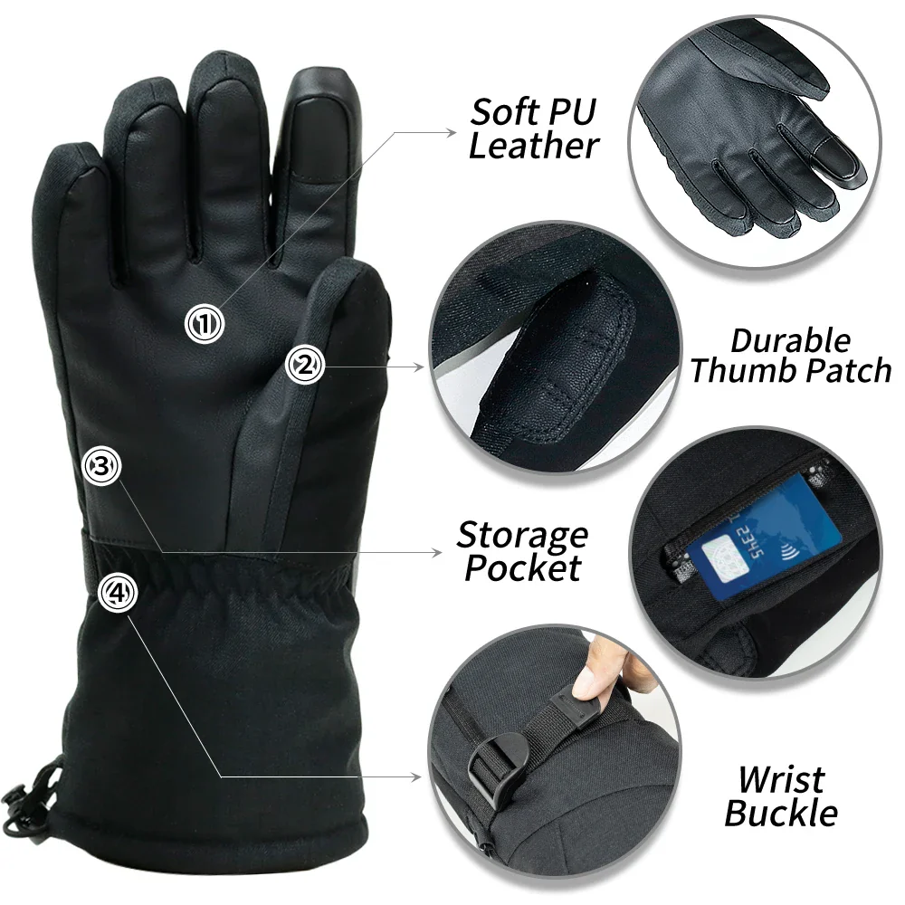 COPOZZ-20 Degree Thermal Waterproof Ski Gloves – Image 5