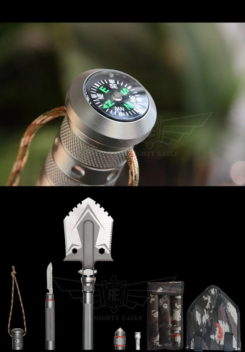 ALMIGHTY EAGLE Multi-Functional Snowmobile Shovel – Image 3