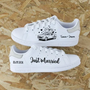Voiture Just married - Stan Smith custom mariage