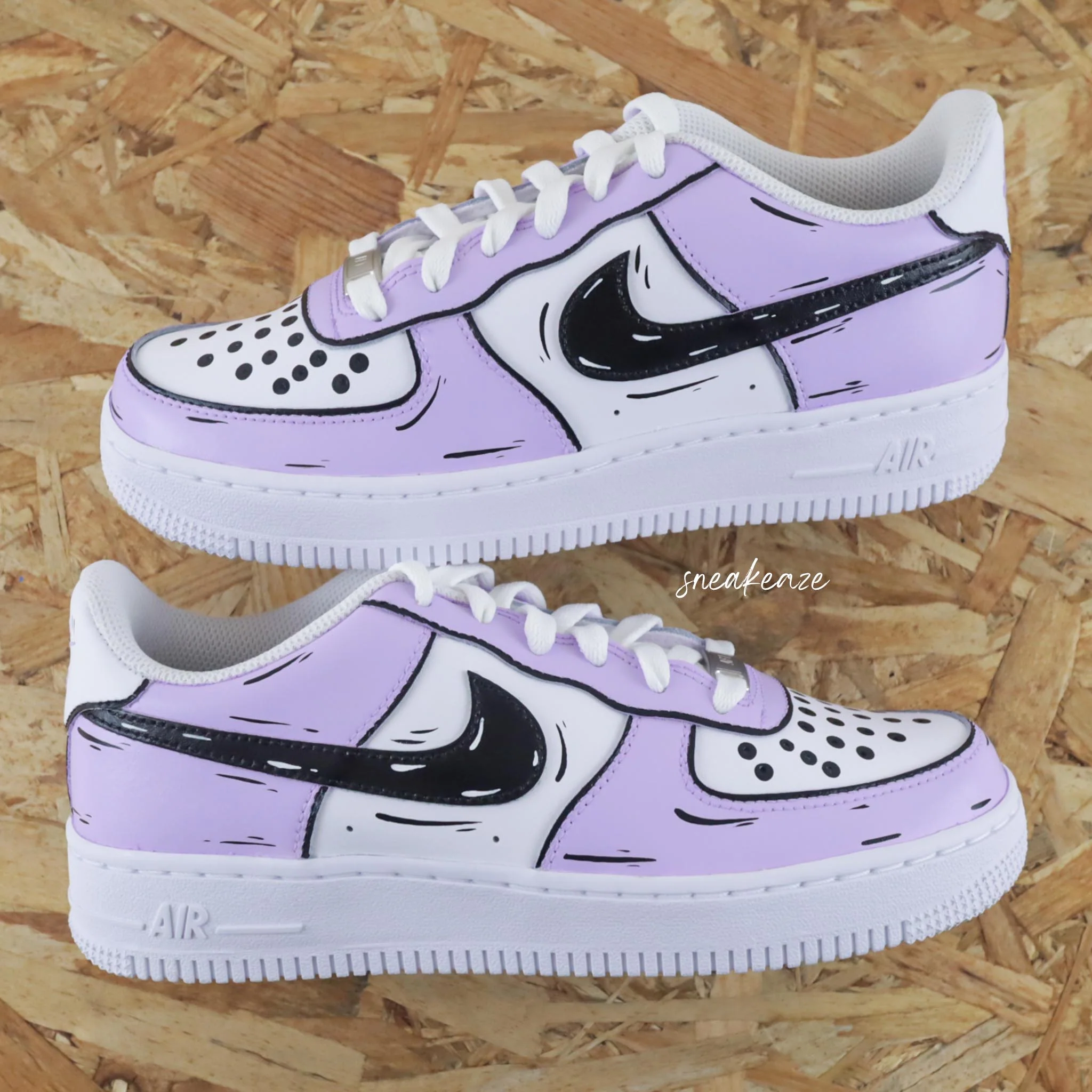 Cartoon Sketch (couleur au choix) - Air Force 1 custom – Image 2