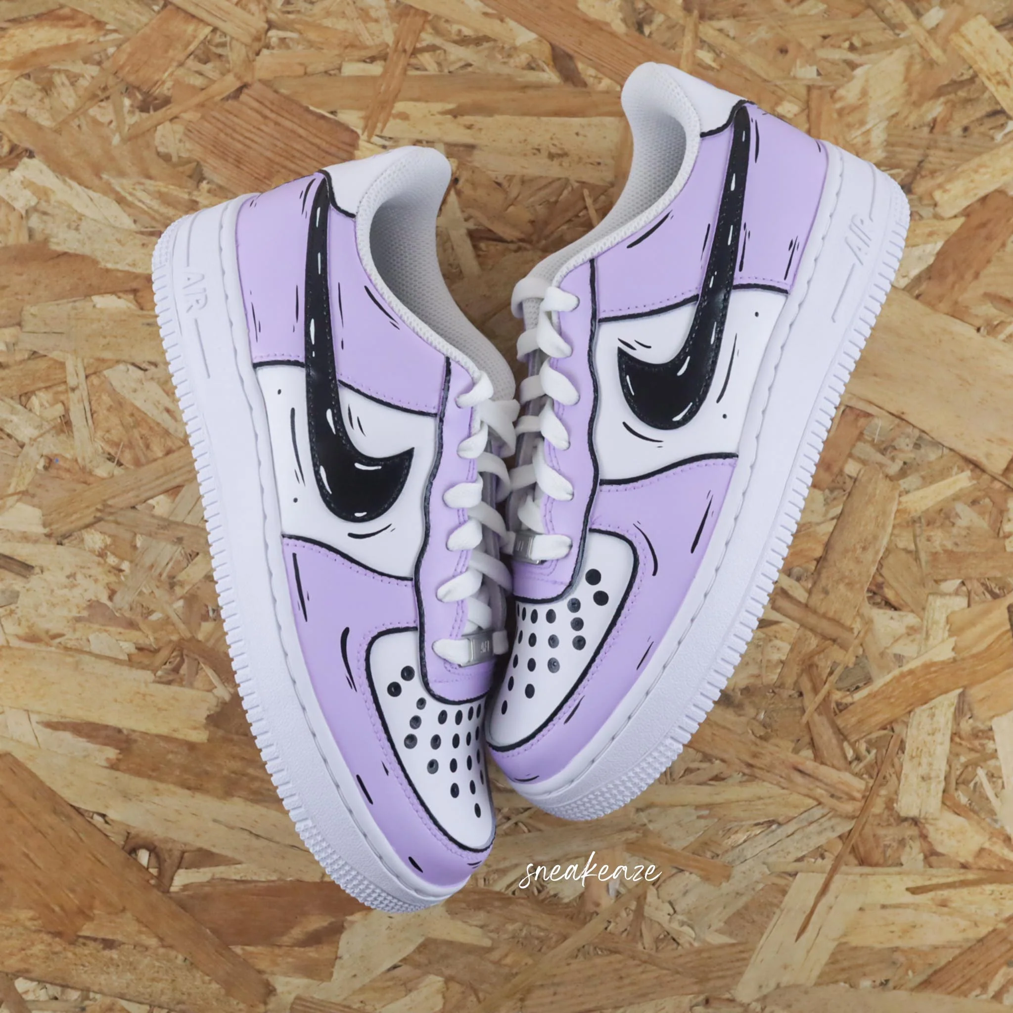 Cartoon Sketch (couleur au choix) - Air Force 1 custom – Image 5