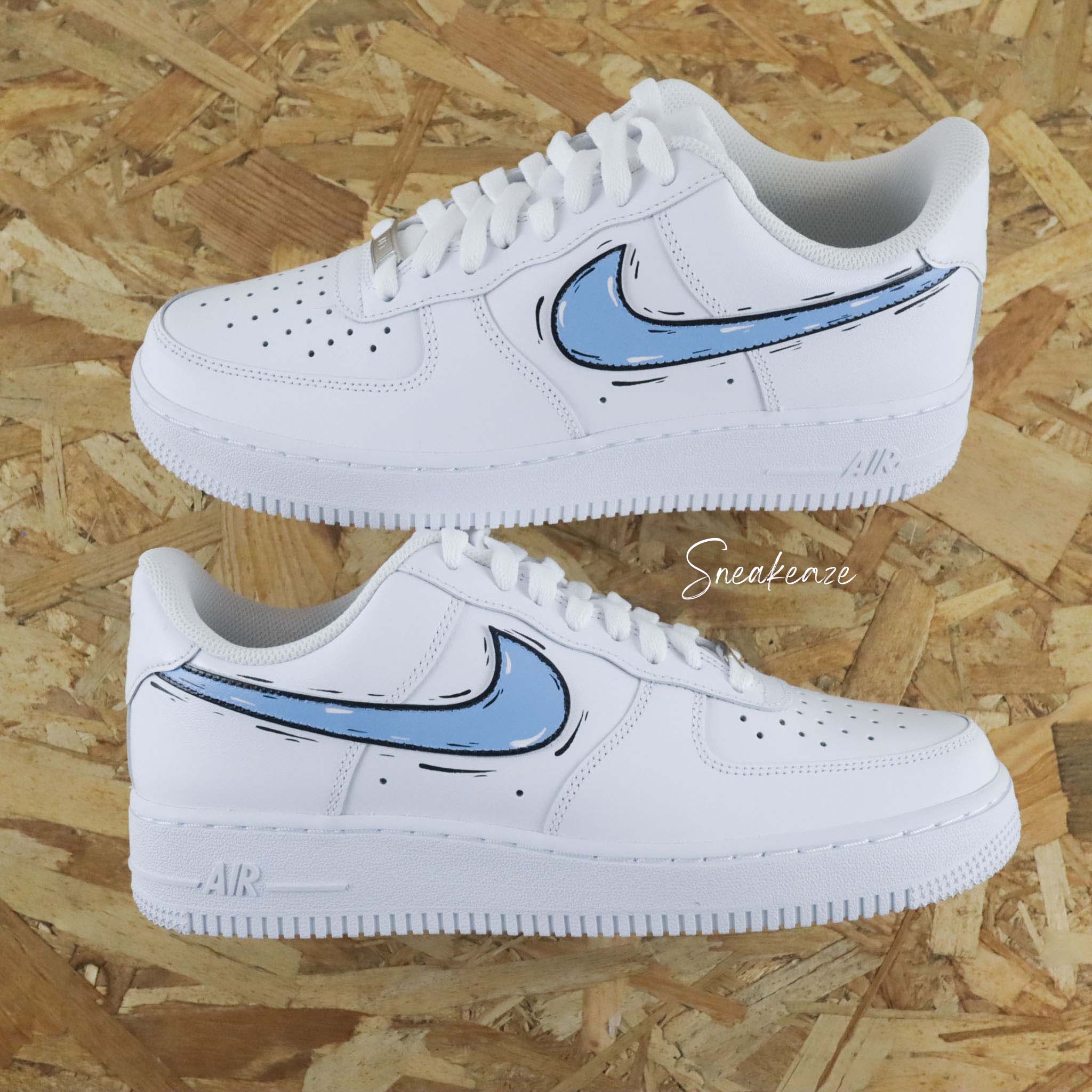 Cartoon swoosh (couleur au choix) - Air Force 1 custom