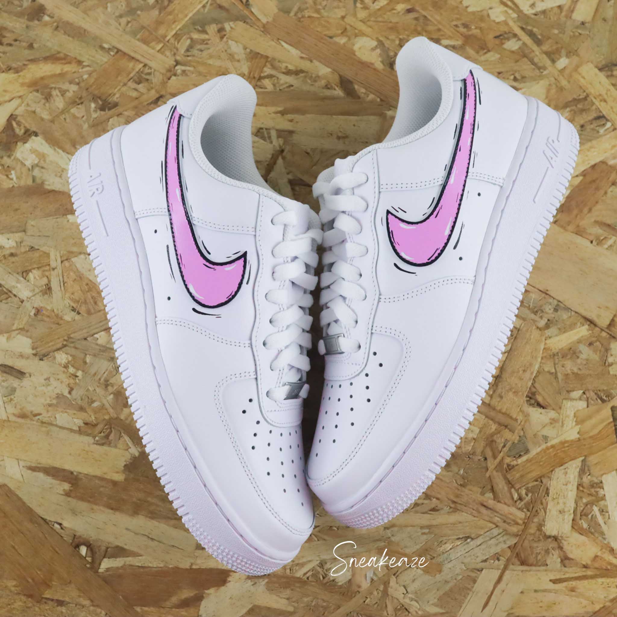 Cartoon swoosh (couleur au choix) - Air Force 1 custom – Image 5