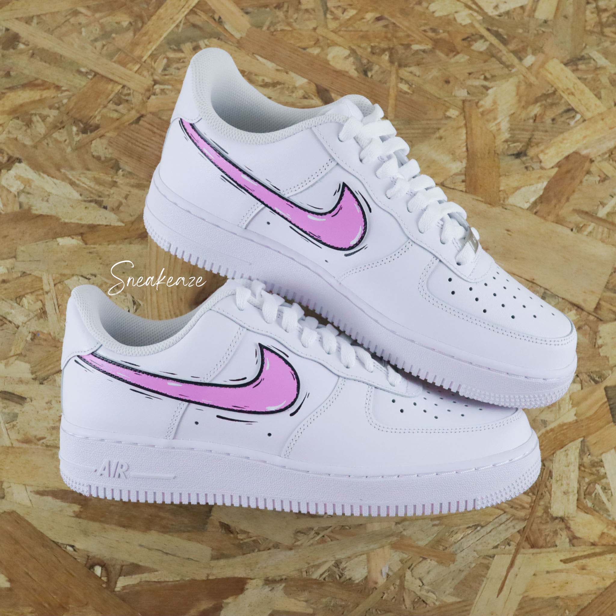 Cartoon swoosh (couleur au choix) - Air Force 1 custom