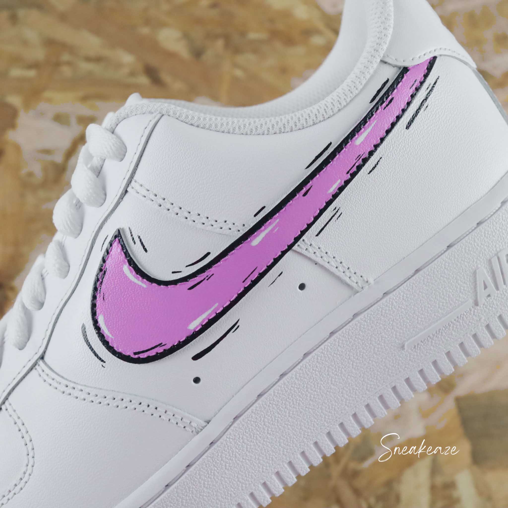 Cartoon swoosh (couleur au choix) - Air Force 1 custom – Image 3