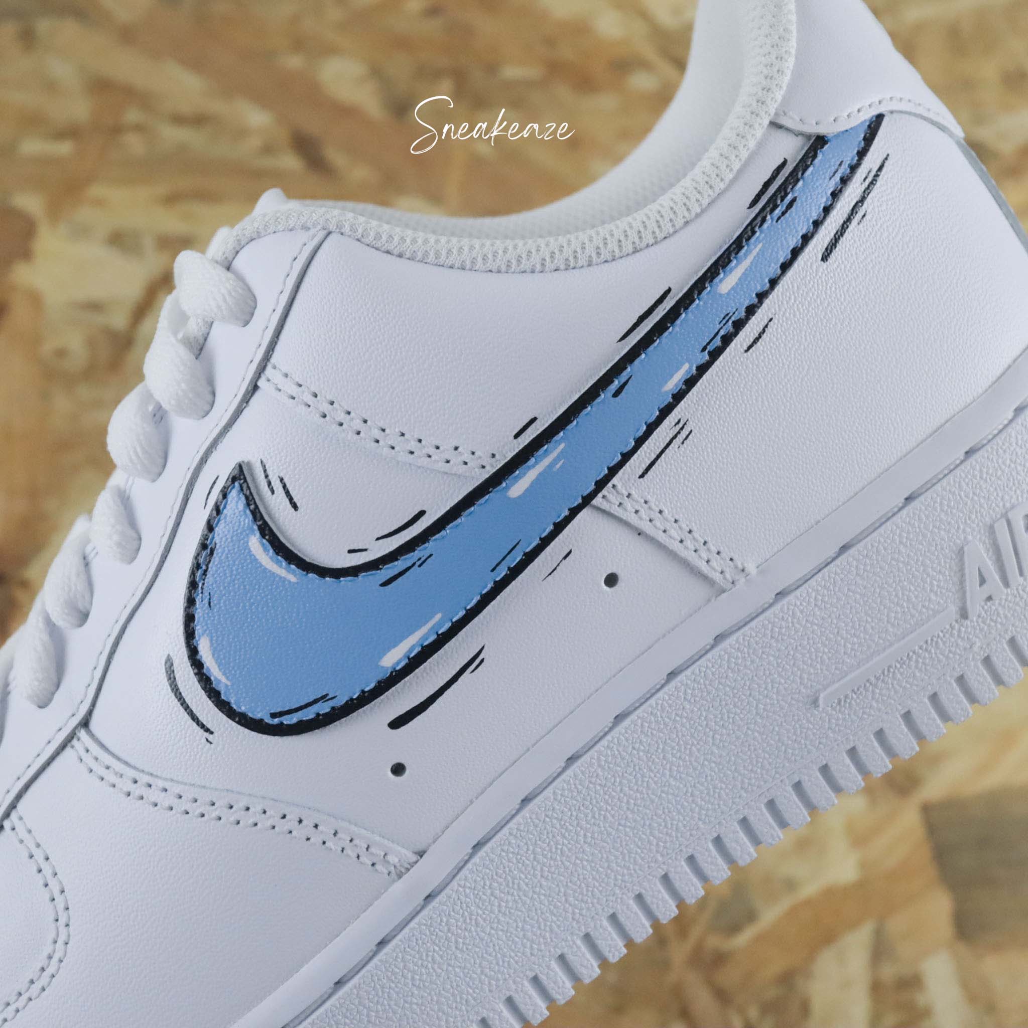 Cartoon swoosh (couleur au choix) - Air Force 1 custom – Image 3