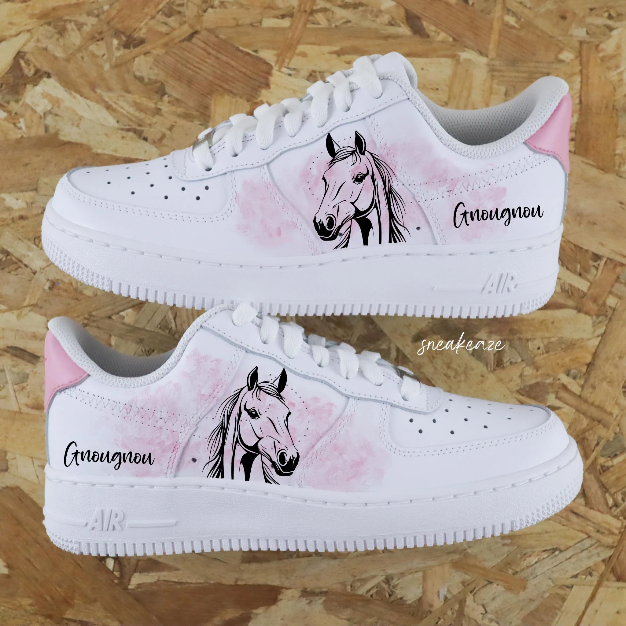 Cheval aquarelle (Animal au choix) - Air Force 1 custom – Image 2
