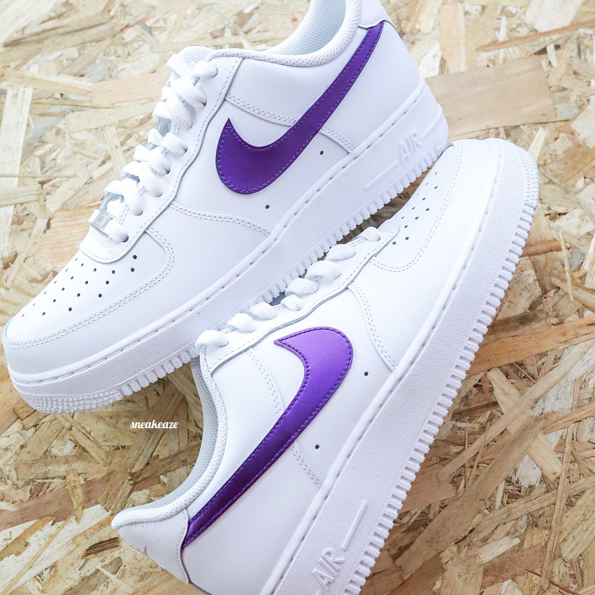 Swoosh métallisé (couleur au choix) - Air Force 1 custom – Image 5