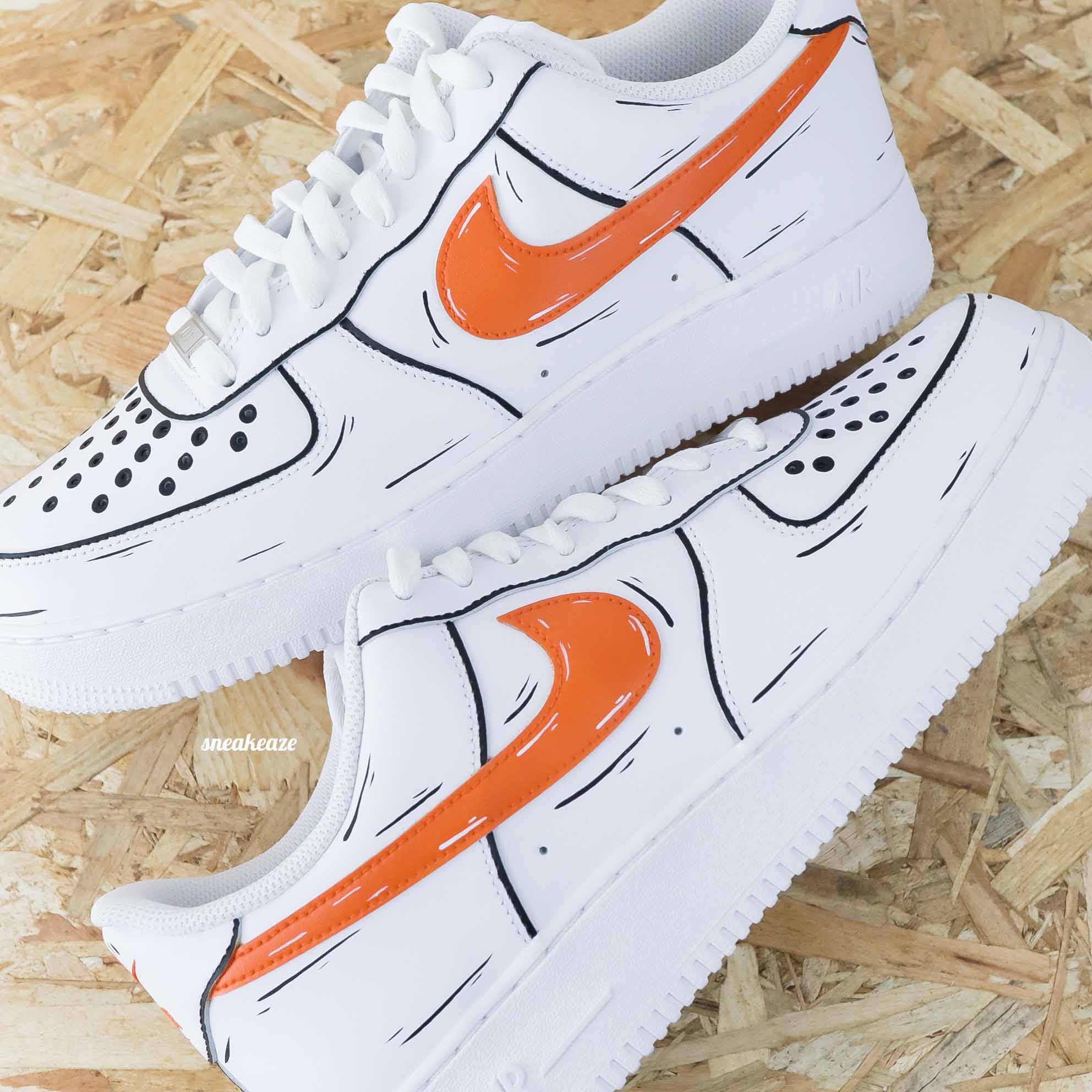 Color sketch orange - Air Force 1 custom – Image 6
