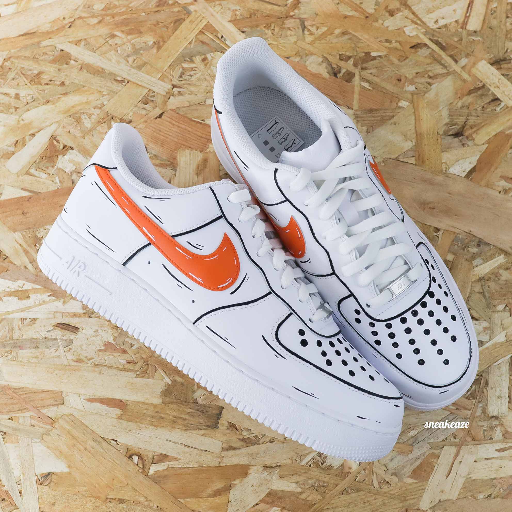 Color sketch orange - Air Force 1 custom – Image 2