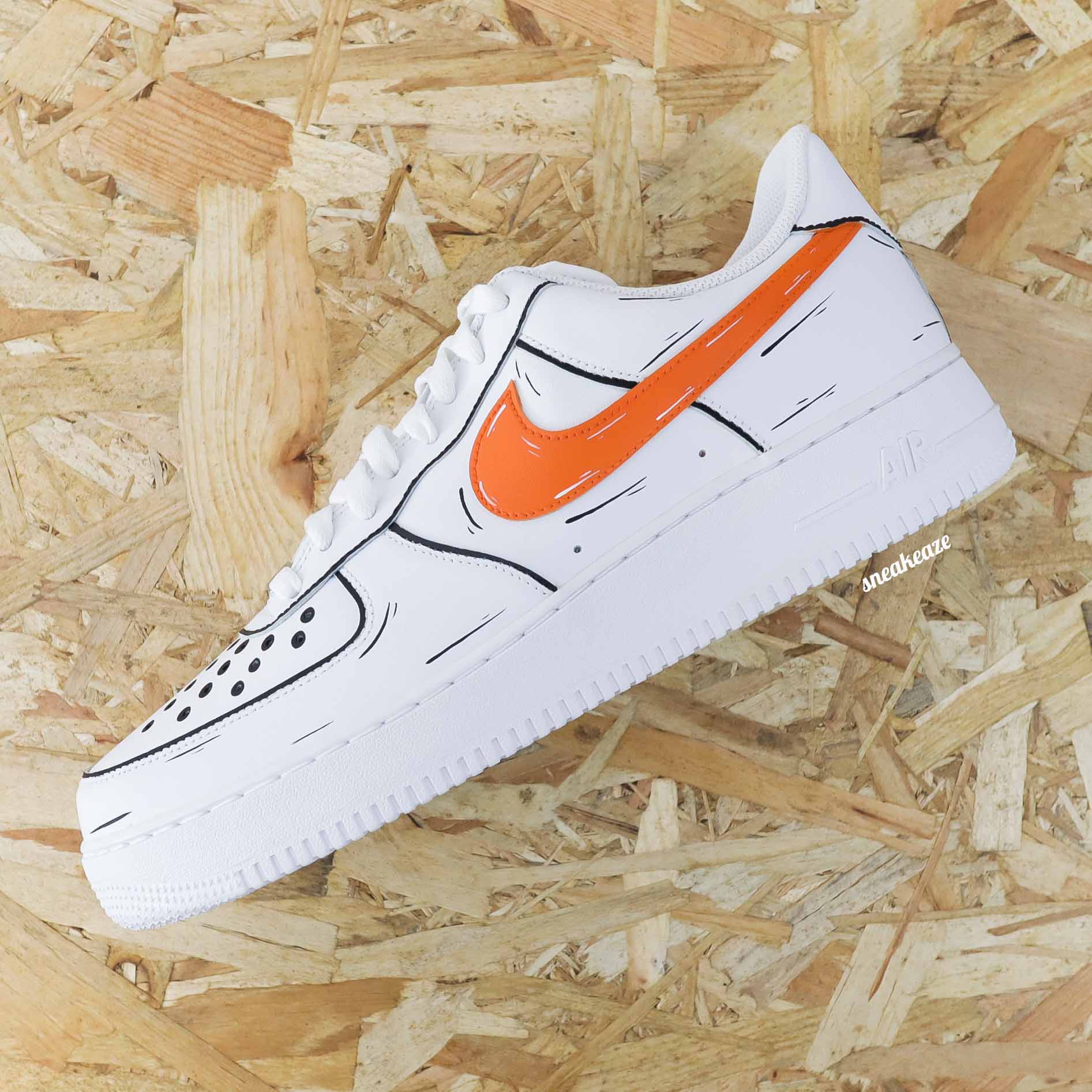 Color sketch orange - Air Force 1 custom – Image 5