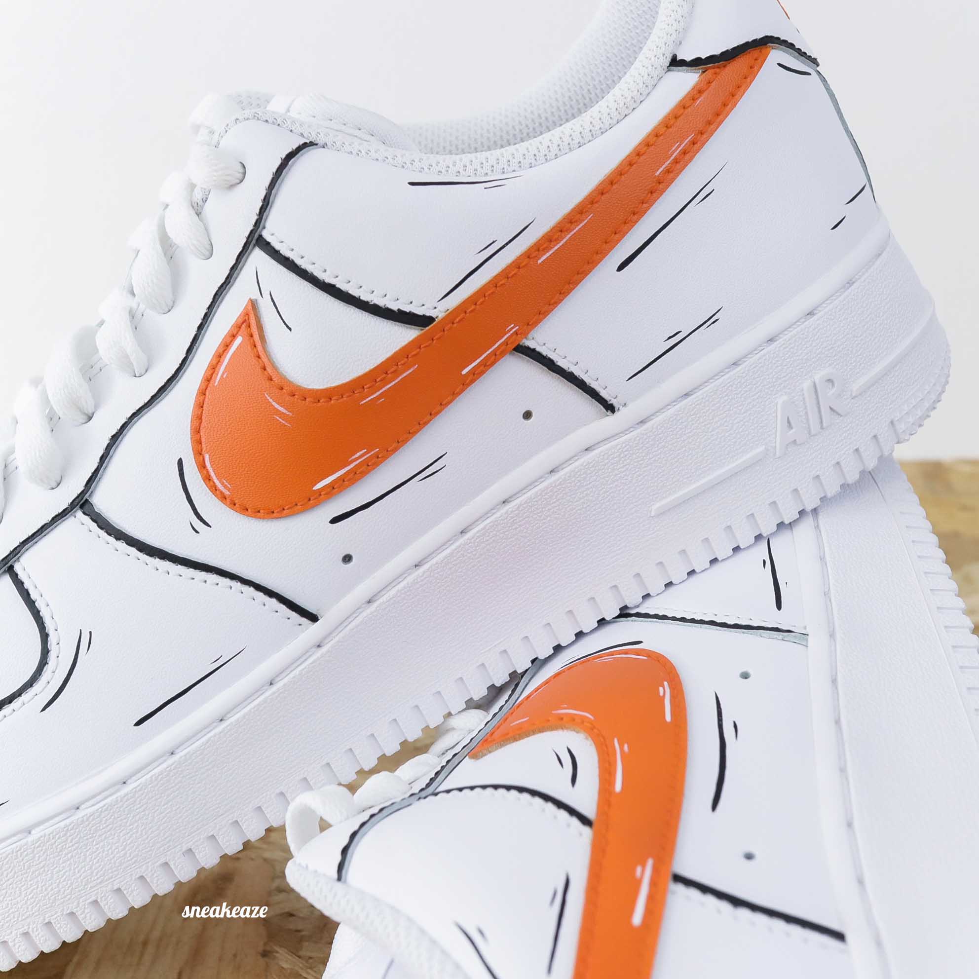 Color sketch orange - Air Force 1 custom – Image 4