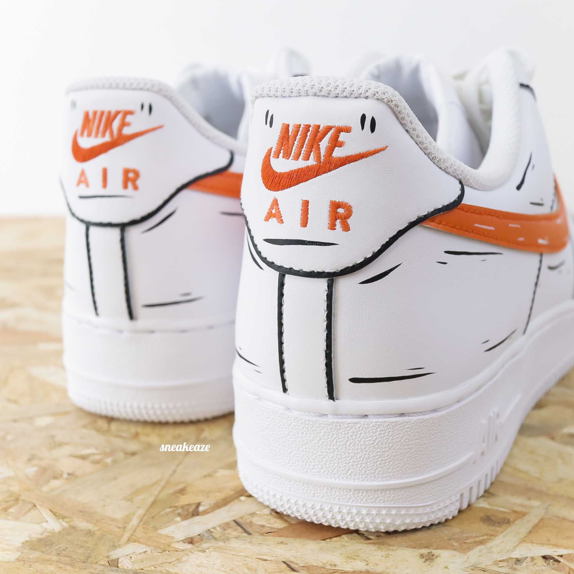 Color sketch orange - Air Force 1 custom – Image 3