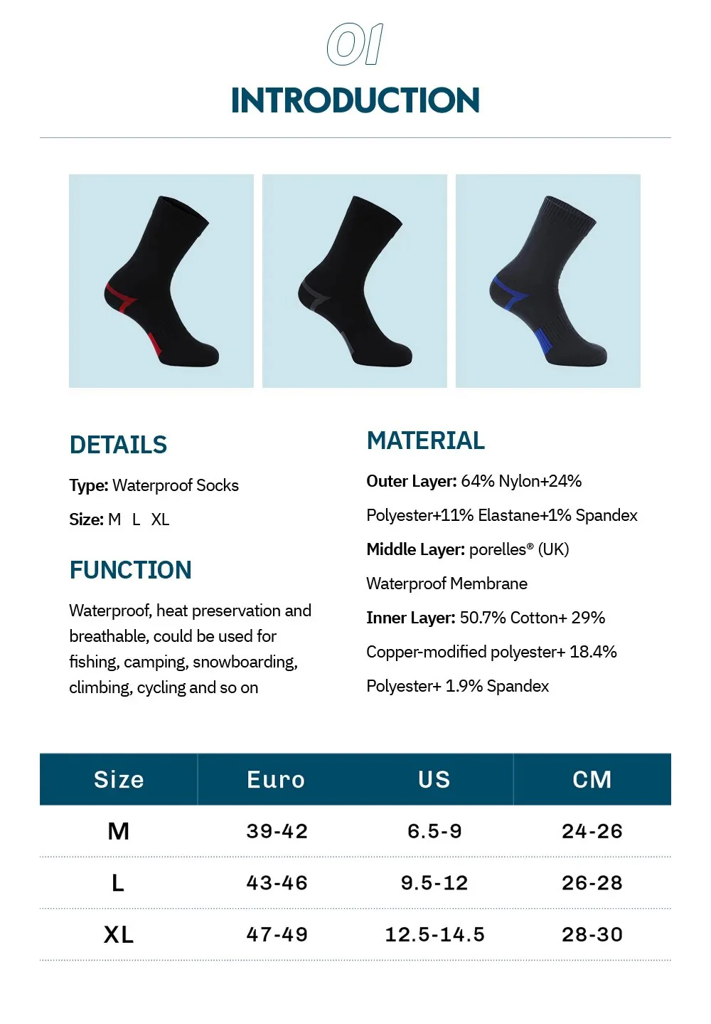 ZRSE Coolmax Cheap Snowboard Socks – Image 9