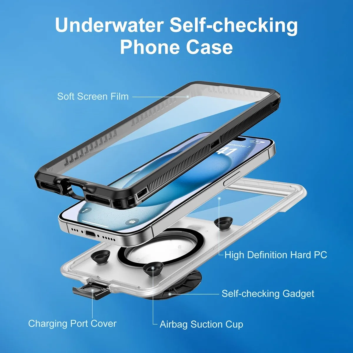 SHELLBOX Universal 6.9 Inch Waterproof Case for iPhone 16 Pro 15 14 13 12 Samsung S25 S24 S23 Ultra A16 A55 – Image 3
