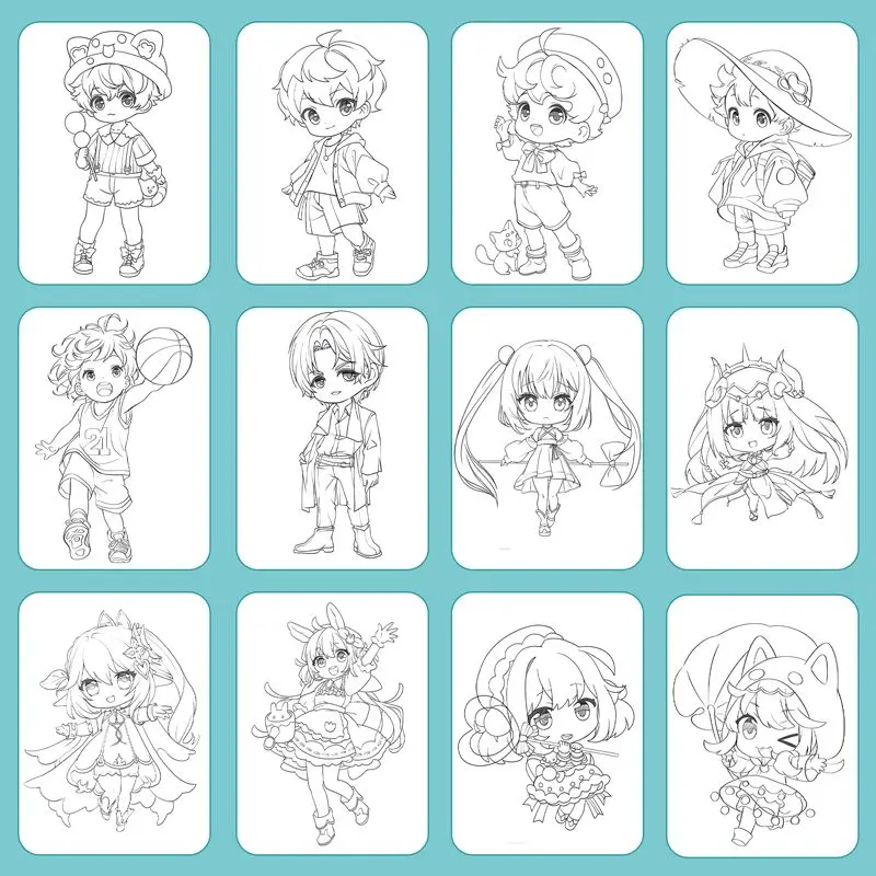 Livre de Dessin et Coloriage Manga Kawaii – Image 3