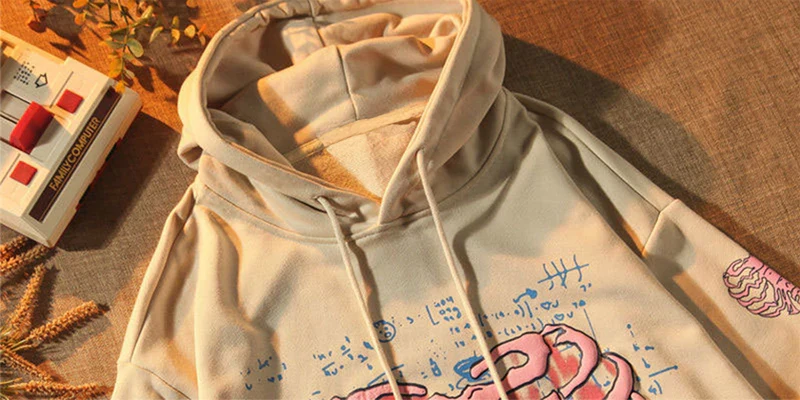Hoodie Kawaii Pink Skeleton Y2K – Image 9
