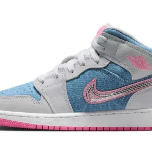 Air Jordan 1 Mid Denim Sequin