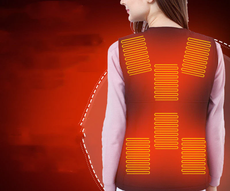 Gilet Chauffant USB Infrarouge - Veste Polaire Longue avec Chauffage Intégré – Image 6