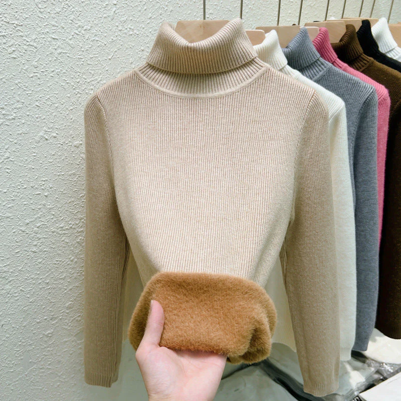 Pull à Col Roulé Épais en Doublure Polaire - Slim Fit Chaud Automne / Hiver – Image 7