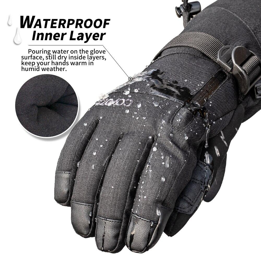 COPOZZ Grey Ski Gloves (Touchscreen Function) – Image 7