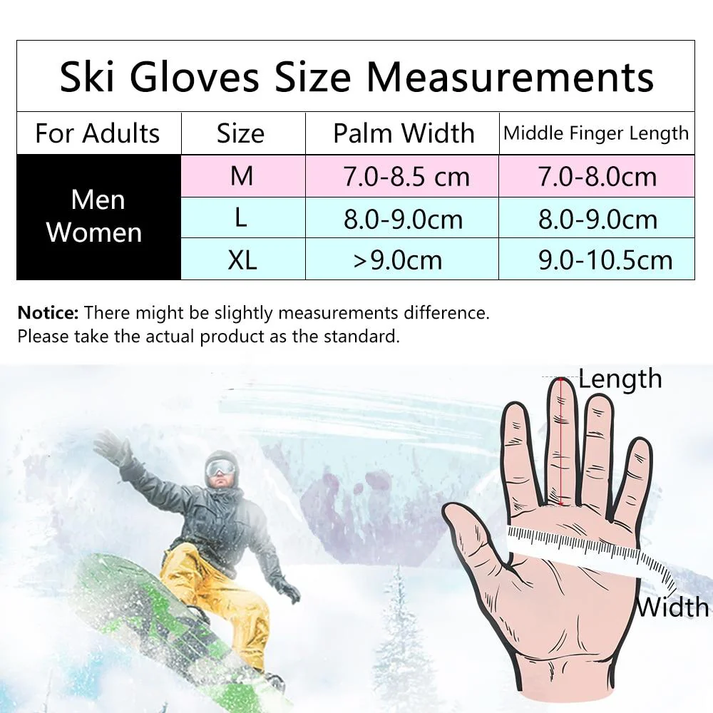 COPOZZ Grey Ski Gloves (Touchscreen Function) – Image 5