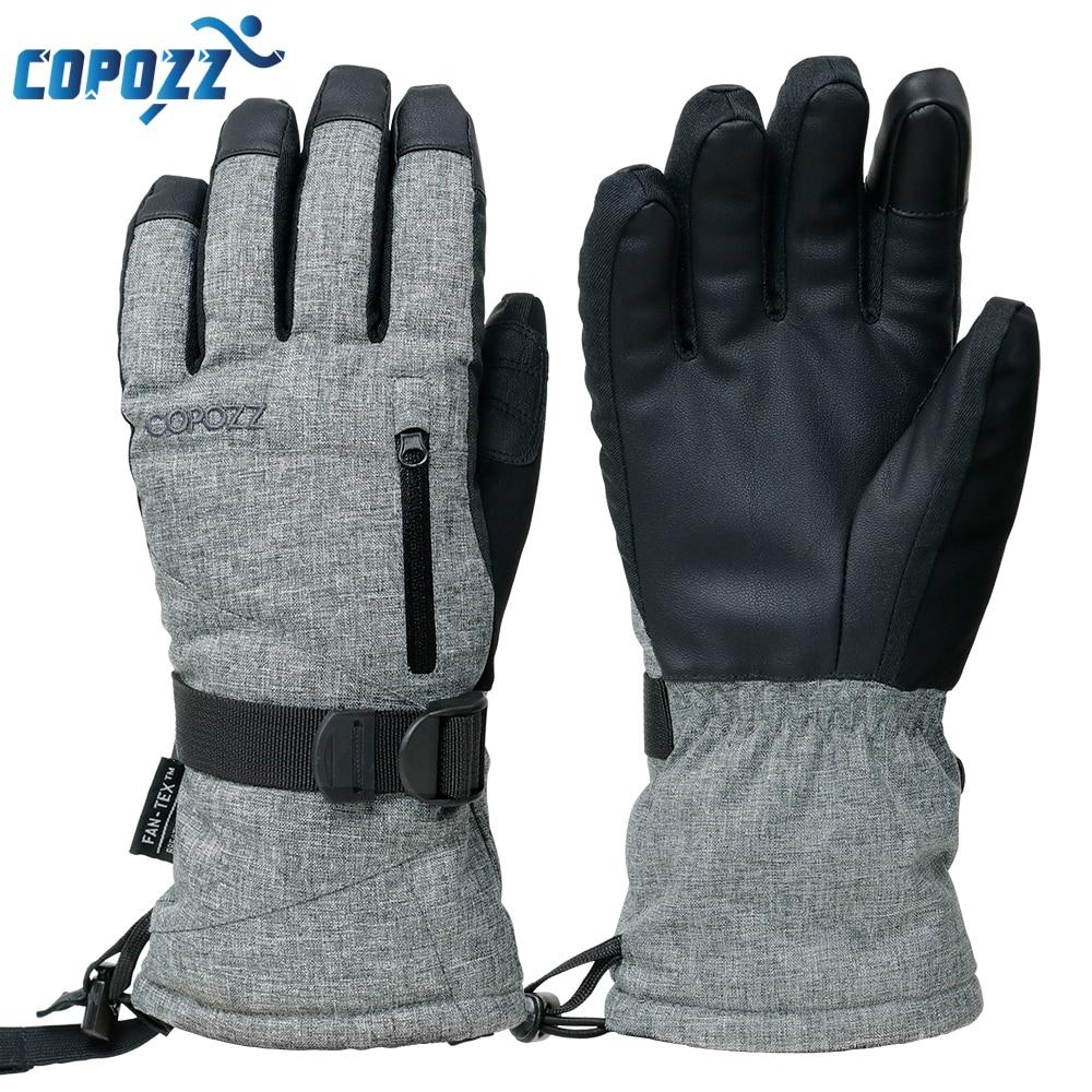 COPOZZ Grey Ski Gloves (Touchscreen Function) – Image 2