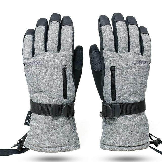 COPOZZ Grey Ski Gloves (Touchscreen Function) – Image 3