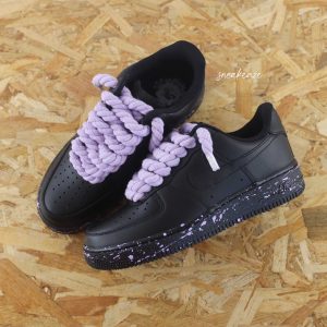 Rope Laces Splash (couleur au choix) - Air Force 1 black custom