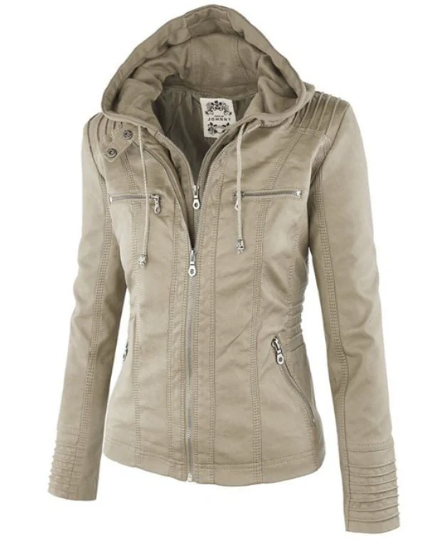 Veste en Cuir Amovible pour Femmes – Image 9