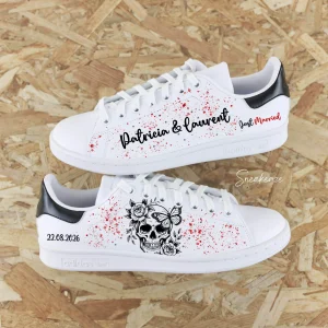 Rouge et Noir - Stan Smith custom mariage