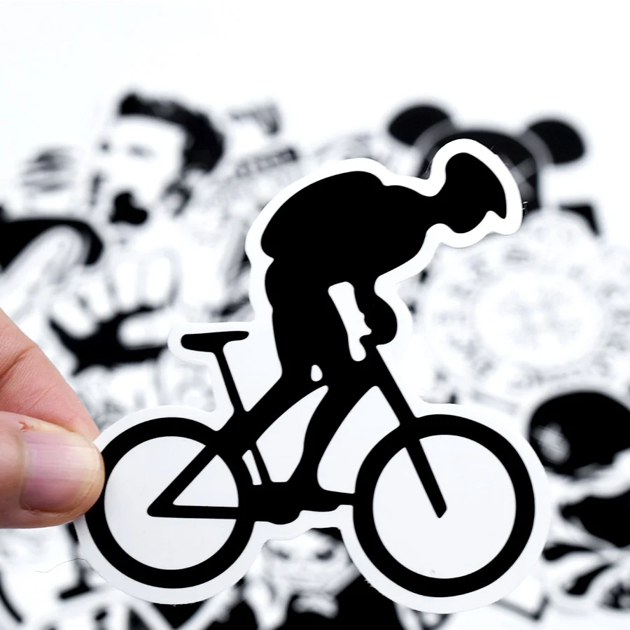 100 Pieces Black and White Stickers for Snowboard – Image 6