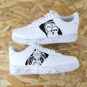 Rick & Morty black and white - Air Force 1 custom