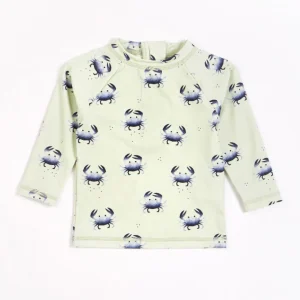 Haut à manches longues anti-UV laurier à imprimé crabe